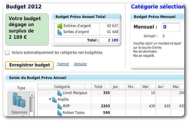 Winancial vous aide à créer et suivre votre budget familial